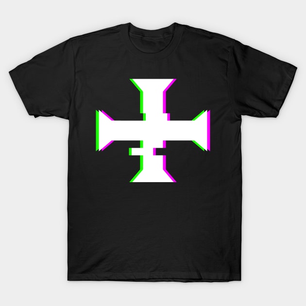 Glitch Crusader Templar Cross T-Shirt by MeatMan